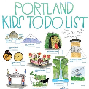 Portland Kids To Do List 11 x 14 fine art print image 1