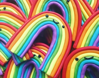 Imán feliz Portland Rainbow