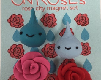 Raindrops on Roses magnet set