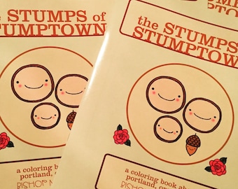 The Stumps of Stumptown Portland Oregon coloring book