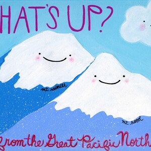 What&#39;s UpPacific Northwest post card