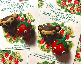 Thank you berry, beary much magnet set