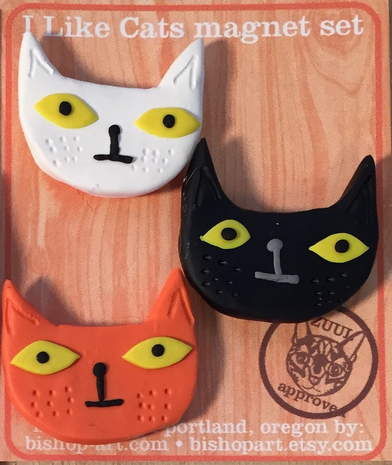 I Like Cats magnet set