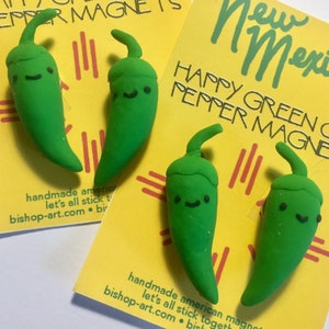 Happy New Mexico Green Chile Pepper magnets
