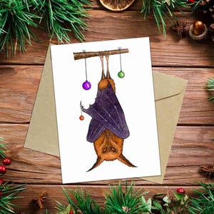 Weihnachts-Fledermaus Karte