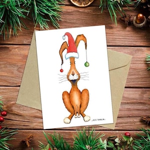 Cartão de Natal Hubert, a Lebre