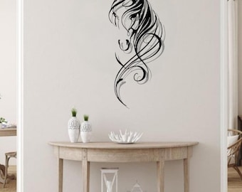 Metal Horse Head Wall Art: Modern Farmhouse Decor