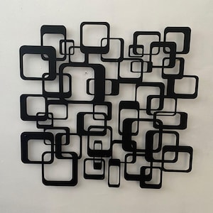 Geometric Metal Wall Art: Modern Abstract Sculpture