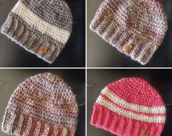 Hand Crochet BFL wool Cap Beanies