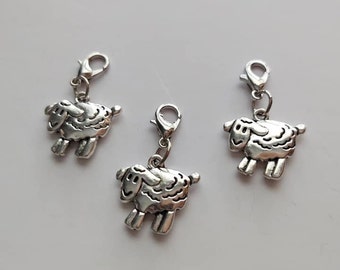 Little Sheep Stitch Marker or Zipper Pull