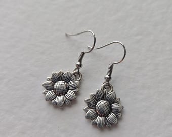 Sunflower Earrings: Hypoallergenic Ear Wires
