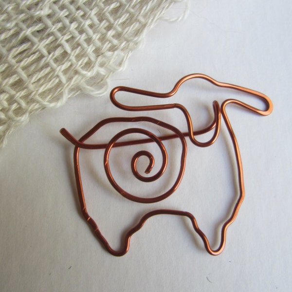 Copper Pygora Shawl Pin