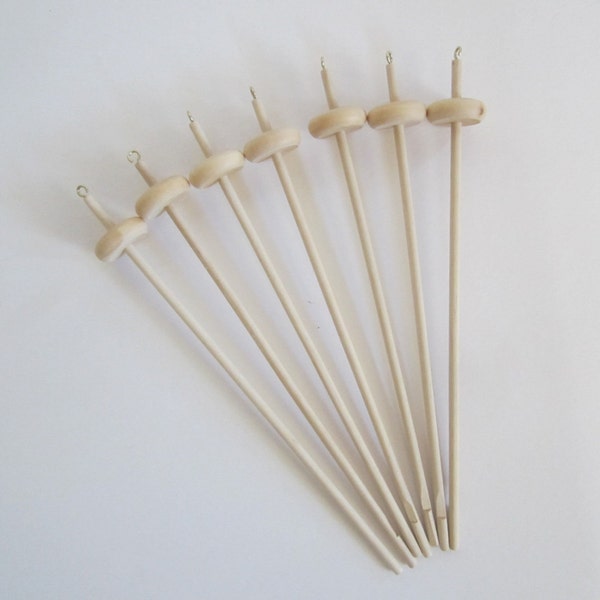 Natural Wooden Light Weight Drop Spindle - Bottom or Top whorl