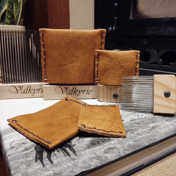 Leather Wool Comb Covers