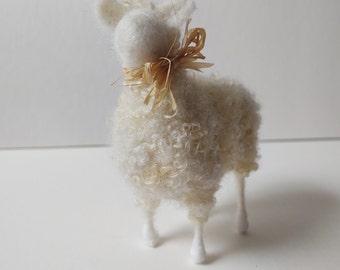 Felted White Sheep