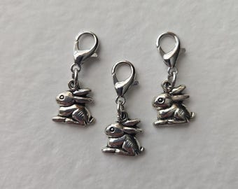 Little Bunny Rabbit Stitch Marker or Zipper Pull