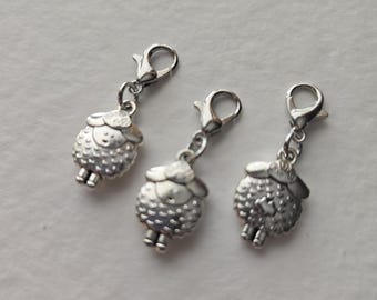 Little Sheep Stitch Marker or Zipper Pull