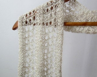 PDF - Ladders & Lace - One Skein Pygora Scarf Pattern Knit Instructions