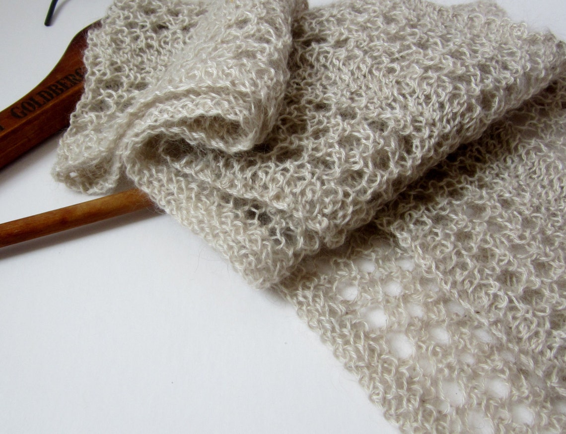PDF Ladders & Lace One Skein Pygora Scarf Pattern Knit Etsy