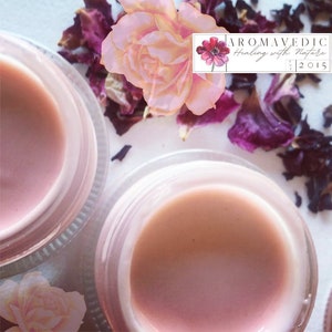 Rose Hibiscus Cream Luxurious Hydrating Anti Inflammatory Face Balm with Juicy Fruits and Ayurvedic Herbs