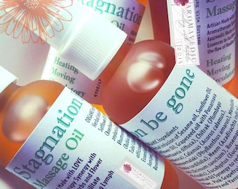 Aceite de masaje para drenaje linfático con hierbas ayurvédicas, granos de café verde y aceites esenciales, aceites de masaje orgánicos para celulitis.