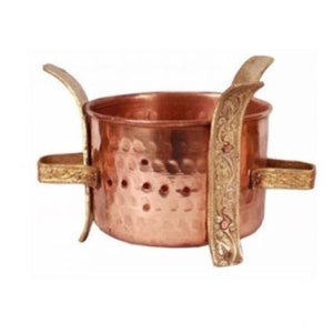 Massage Oil Warmer Set Copper and Stainless Steel Abhyanga Massage Therapy Free U.S. Prority Shipping/Next Day image 3