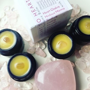 Heart to Heart Marma Therapy Balm with Jasmine, Rose and Rose Quartz, Ayurvedic Herbs, Flower Essences for Mother's Day
