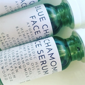 Vegan Organic Face Serum Sandalwood Helichrysum Blue Chamomile Anti-Aging