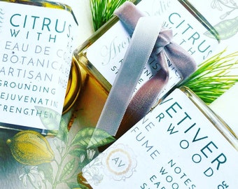Botanisches Parfüm Eau de Cologne Vetiver Wurzeln Zitrus Personalisierte Geschenke Herrenpflege ganz natürlich