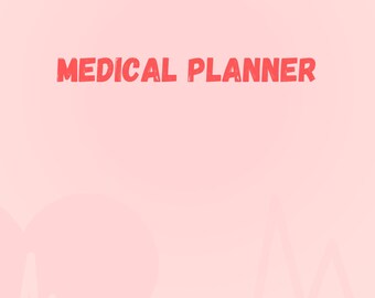 Medical Planner Canva Template | Digital Health, Appointments & Medication Organizer