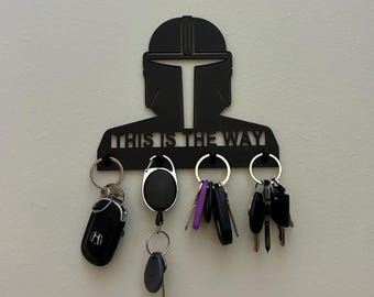 This is the Way Mandalorian Key Hanger | Star Wars Wall Decor | Baby Yoda Gift Boba Fett