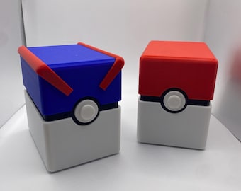 PokeBall Card Storage Pokémon Inspired | Pokémon Card Holder | 3-D Printed Card Holder