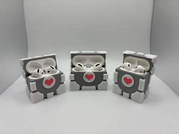 Portal Companion Cube Apple AirPod & AirPod Pro Case | Portal Inspired AirPod Case | Apple AirPod Case | 3D Printed Case