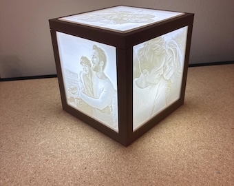 Personalized Photo Cube Light | Custom 3D Printed Picture Cube | Personal Photo Cube Gift | Anniversary Picture Gift
