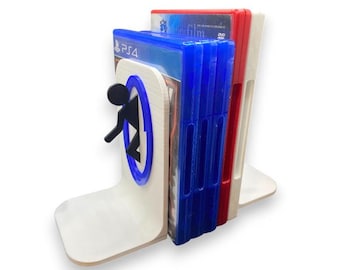 Portal Video Game Stand Bookend | Video Game inspired Book End | Gift for Guys | Video Game Accessories