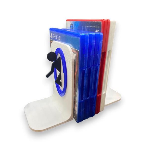 Portal Video Game Stand Bookend | Video Game inspired Book End | Gift for Guys | Video Game Accessories