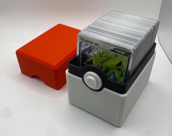 Pokeball Card Storage Pokémon Inspired | Pokémon Card Holder | 3-D Printed Card Holder