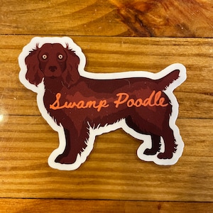 Swamp Poodle Sticker - Boykin Spaniel - Waterproof & Dishwasher Safe