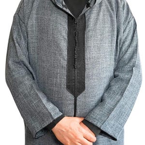 Moroccan Djellaba, Thobe,Wool djellaba with hood , hooded thobe, winter wool coat men