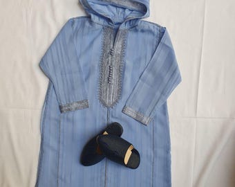 Kids' Moroccan Thobe: Wool Djellaba With Hood Australia