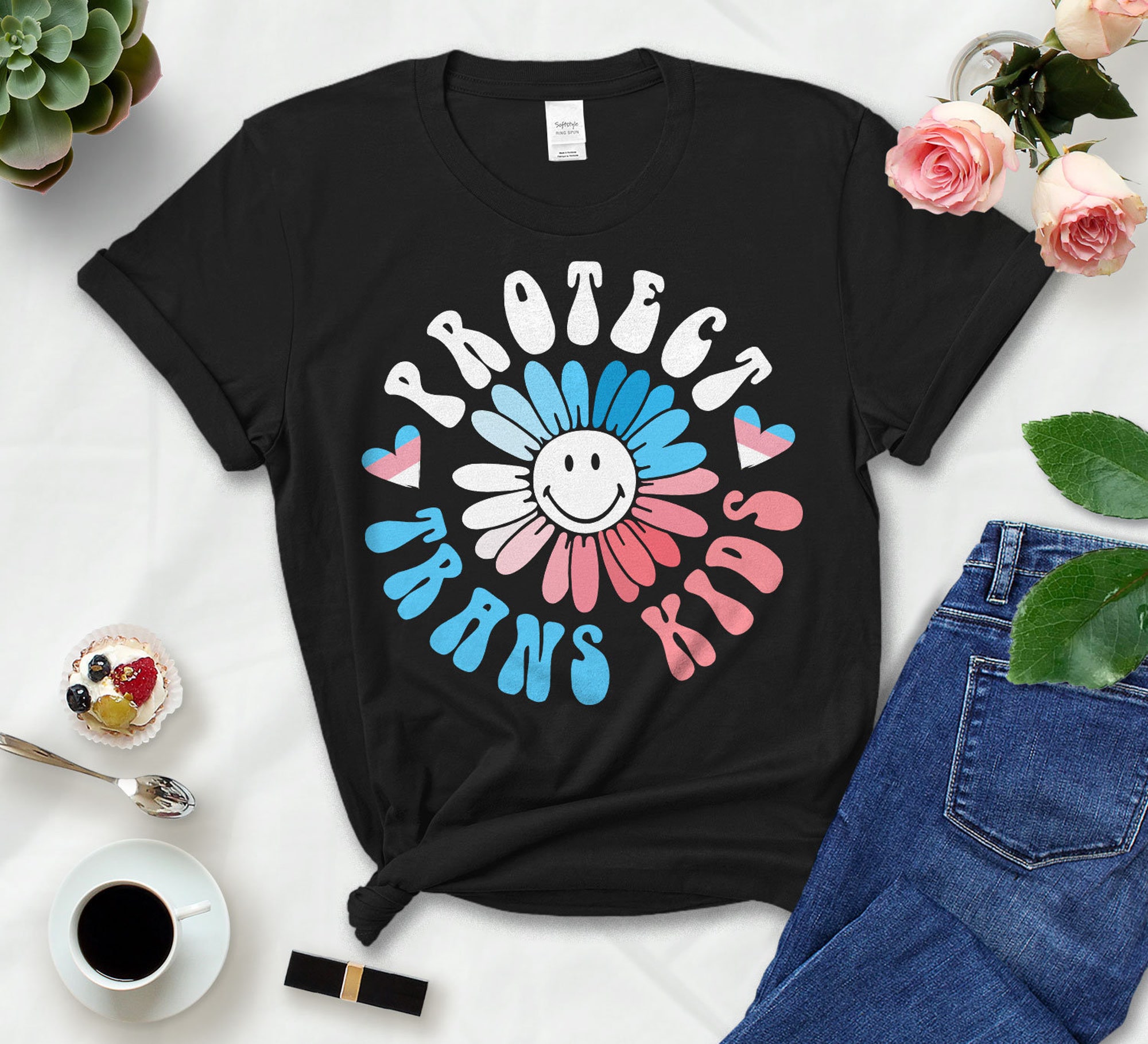 Discover Protect Trans Kids LGBTQ Pride T-Shirt, LGBTQ Rights T Shirt, Trans Pride Flag T-Shirt