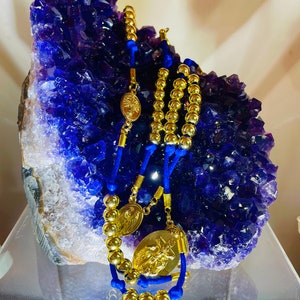 Rosa Dolorum _ Chaplet of Our Lady of Sorrows or Dolors of the Blessed Virgin Mary Chaplet - Royal Blue