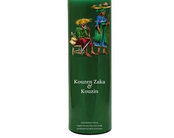 Kouzen zaka candle - Premium coconut & soy wax blend scented with 100% pure Haitian vetiver oil