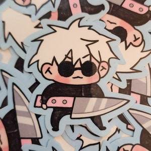 Gojo knife sticker | glossy, vinyl