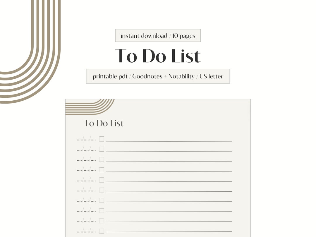 To Do List | Digital Planner | Goodnotes Planner | Notability Planner ...