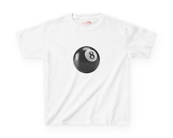 Aesthetic 8 Billiard Black Ball Pool Ball Baby Tee | Lucky Number 8 Billiard Ball Aesthetic Y2K