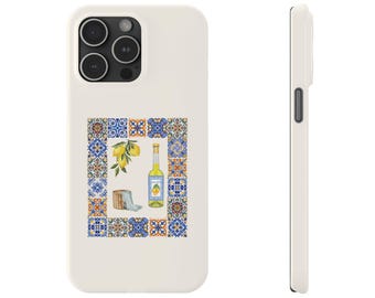 Limoncello Aesthetic iPhone Case | Italian Ceramic Tiles | Italian Summer Vibes | Lemon Citrus iPhone Cover