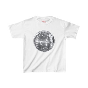Disco Ball Retro Y2K Aesthetic Baby Tee | Aesthetic Trendy Cute Baby Tee 90s Style Disco Ball