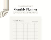 Monthly Planner | Digital Planner | Notability Planner | GoodNotes Planner | Monthly Organizer | Productivity Planner | Monthly Goals