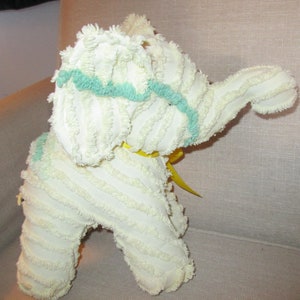 Elephant stuffed animal made from Vintage Chenille bedspread image 4